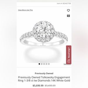 Tolkowsky engagement and wedding band - from Kay Jewlers